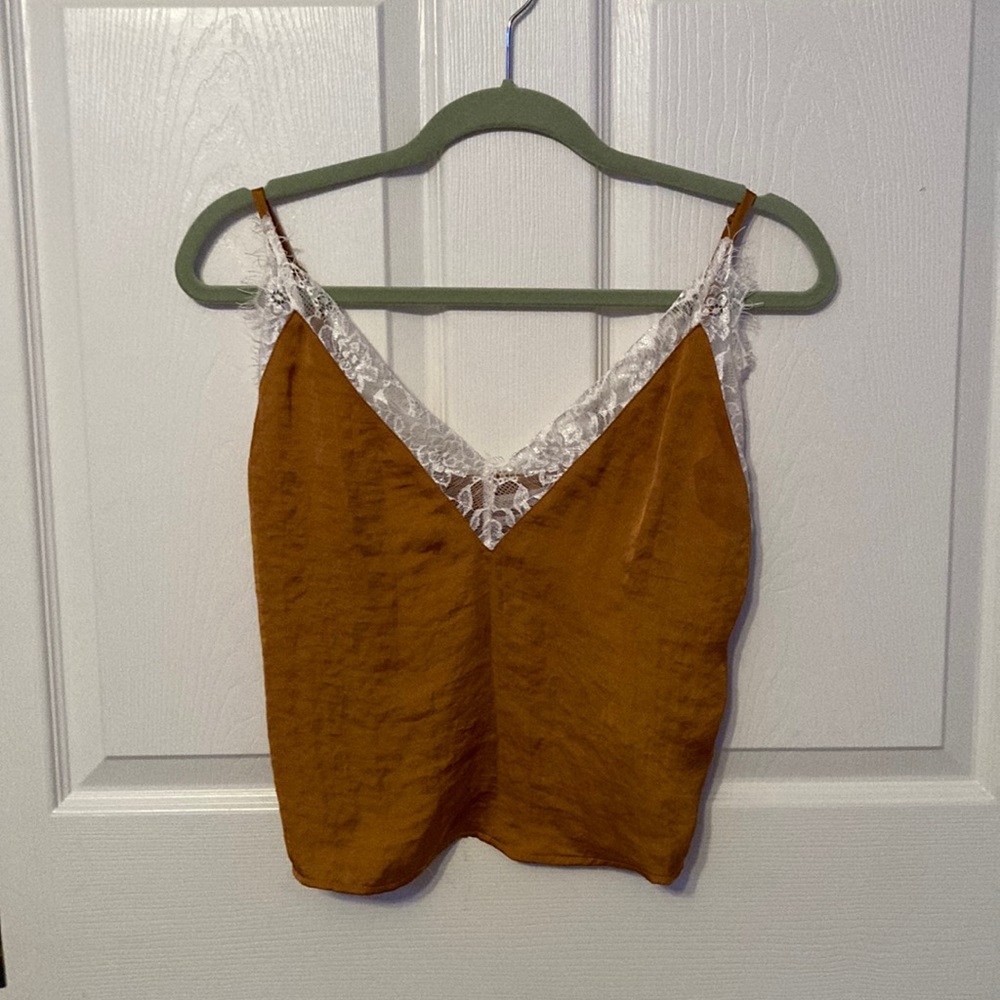 Urban outfitters silk burnt orange top